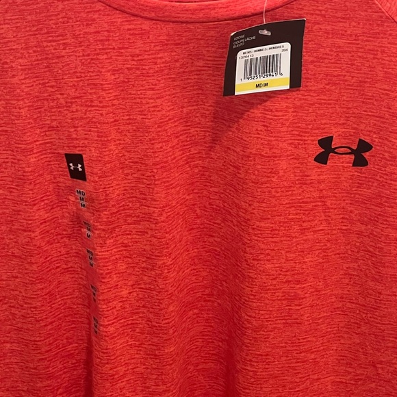 Under Armour Orange Short Sleeve Tees Athletic Wear - Picture 2 of 3